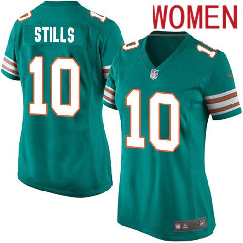 Women Miami Dolphins #10 Kenny Stills Nike Green Alternate Game NFL Jersey->women nfl jersey->Women Jersey
